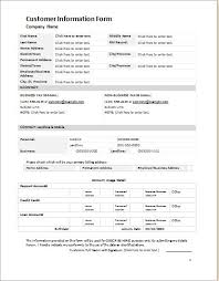 Client Information Form Template Word