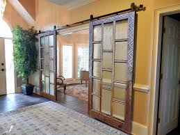 Vintage French Glass Barn Door Double
