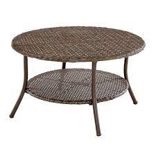 Brown Round Wicker Outdoor Patio