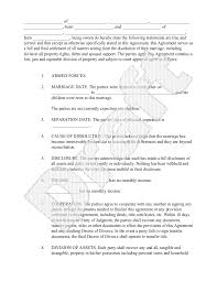 Sample Divorce Settlement Agreement Form Template Projects To Try