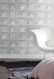 Sample Bookshelf Wallpaper White