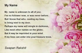 my name my name poem by swapan rak