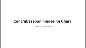 Contrabassoon Fingering Chart Available