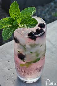 skinny blueberry vodka mojito tail