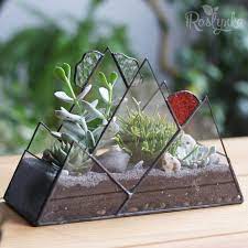Stained Glass Mountains Planter Indoor