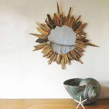 Starburst Driftwood Mirror Wall