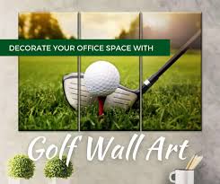 Office Space With Golf Wall Art