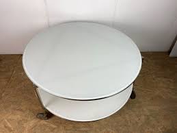 Opalin White Opalin Glass Coffee Table