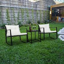 Outdoor Wicker Rocking Chair 3pcs Set