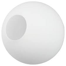 White Frosted Glass Globe Lamp Shades