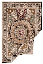 tabriz indian rug brown 308 x 198 cm