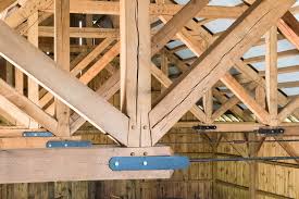 wood and steel heavy timber trusses