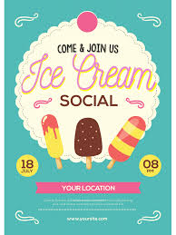ice cream social flyer progressive