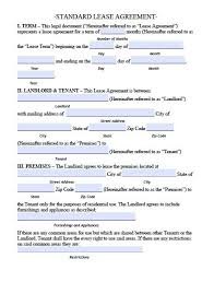 Printable Sample Residential Lease Agreement Template Form Free