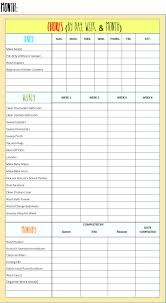 Weekly Chore Checklist Template 13 Books Historical