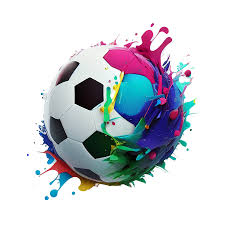 colorful football, Soccer ball with color paint isolated on transparent background 19942990 PNG