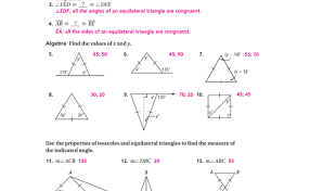 There are five ways to find if two triangles are congruent: Isosceles And Equilateral Triangles Homework Key Answers Dokterandalan