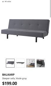 sofa bed ikea balkarp furniture home