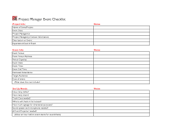 Project Management Audit Checklist Free Event Template Excel Invest