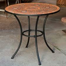 Round Patio Bistro Table Terracotta