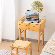 bamboo makeup vanity table with stool