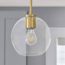 Clear Glass Globe Pendant Lamp Shade