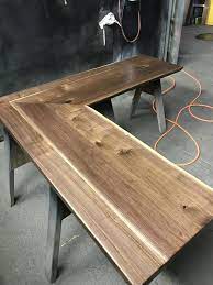 Old growth reclaimed doug fir salvaged from portland, oregon wood thickness: L Shaped Desk Reclaimed Wood With Metal Base Home Kitchen Leaddigital Furniture