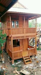 Desain rumah 2 lantai minimalis full pagar keliling. Desain Rumah Kayu 2 Lantai Enak