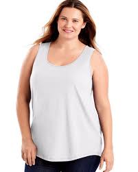 Just My Size Oj207 Cotton Jersey Shirttail Womens Tank Top