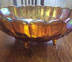 Vintage Indiana Glass Amber Carnival