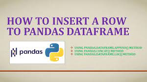 pandas add or insert row to dataframe