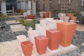 Garden With Concrete Pots