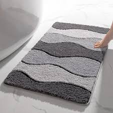 gray bathroom rugs non slip bathtub mat