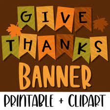 give thanks banner teaching resources