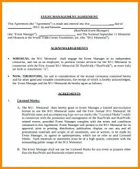 5 Event Contract Agreement Sample Business Opportunity Program