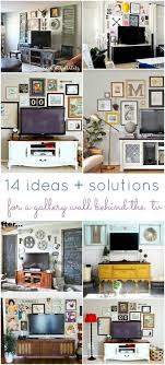 solutions for a gallery wall behind the tv
