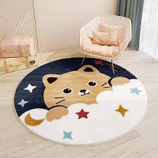 cartoon bear round kids bedroom carpets