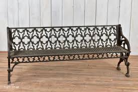 Large Gothic Style Cast Iron Garden Bench