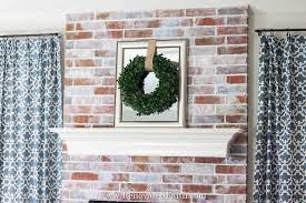 How To Whitewash A Brick Fireplace