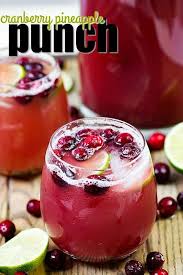 cranberry pineapple punch with video