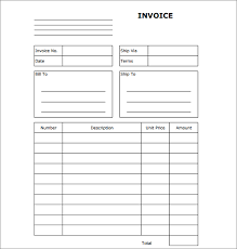 Free Blank Invoice Template Microsoft Word Blank Invoice Template