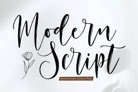 modern script a handwritten cursive font