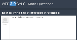 how to i find the y intercept in y mx b