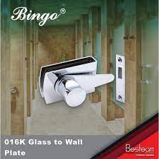 Bingo 016k Glass To Wall Door Lock Plate