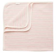 Pure Baby Bunny Rug Wrap Soft Pink Stripe