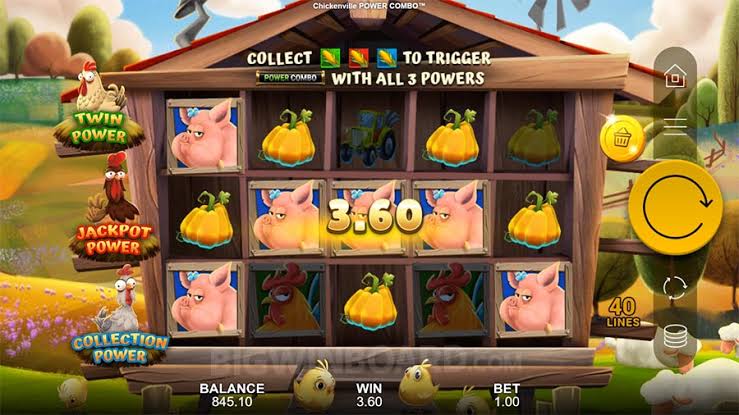 Chickenville Power Combo (All For One Studios) Slot Review & Demo