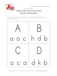 uppercase a b c and d worksheet