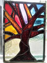 Rainbow Tree Of Life Stained Glass