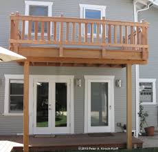 wood deck porch railing