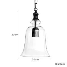 Luccaandluna Gracie Glass Bell Pendant
